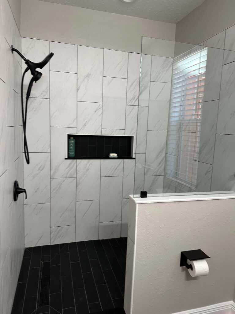 Mitchell Construction Services bathroom renovation, May 2025