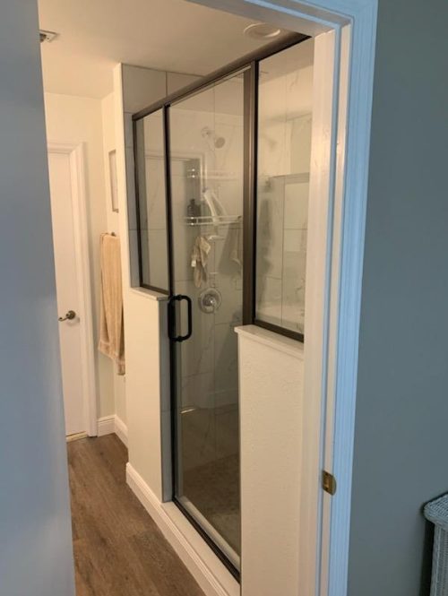 small shower - bathroom renovation